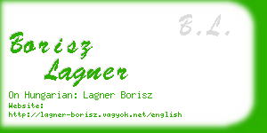 borisz lagner business card